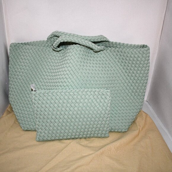 NAGHEDI St. Barths LARGE Tote in Mist #SN03014LD NWT - Picture 1 of 9